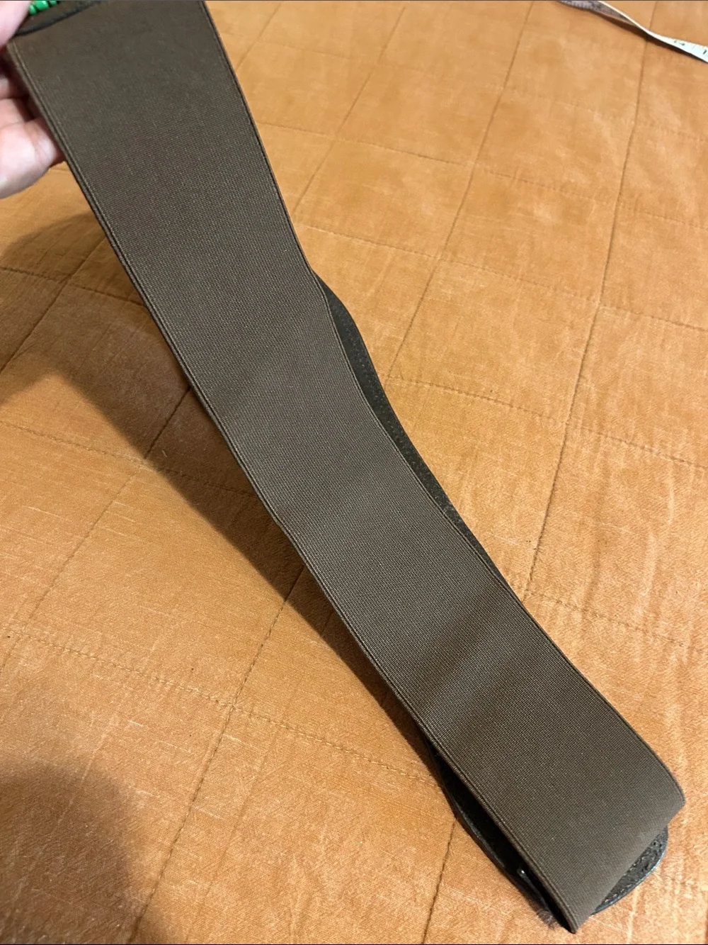 Chico’s brown leather braided decoration front belt